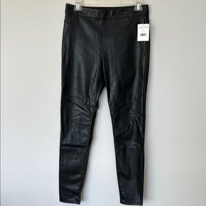 Free People Black Faux Leather Leggings Sz 27